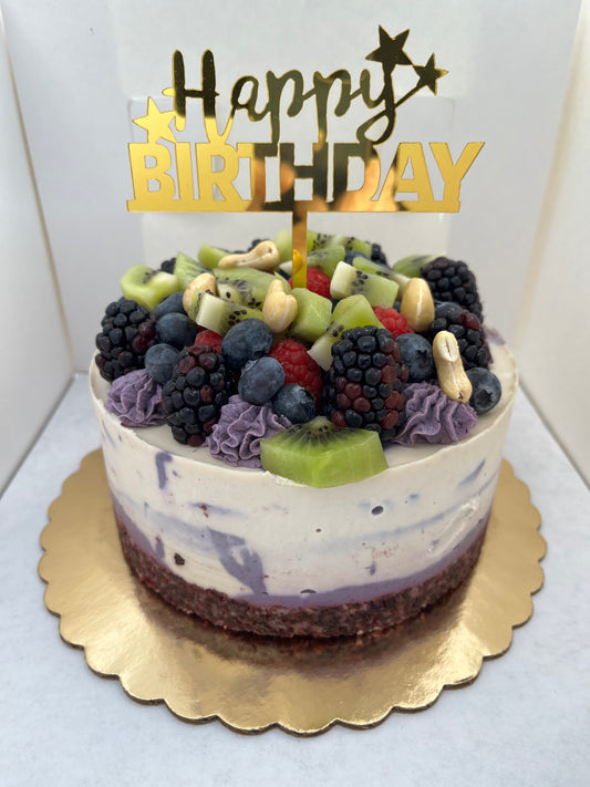 Happy Birthday cake Blueberry White Chocolate